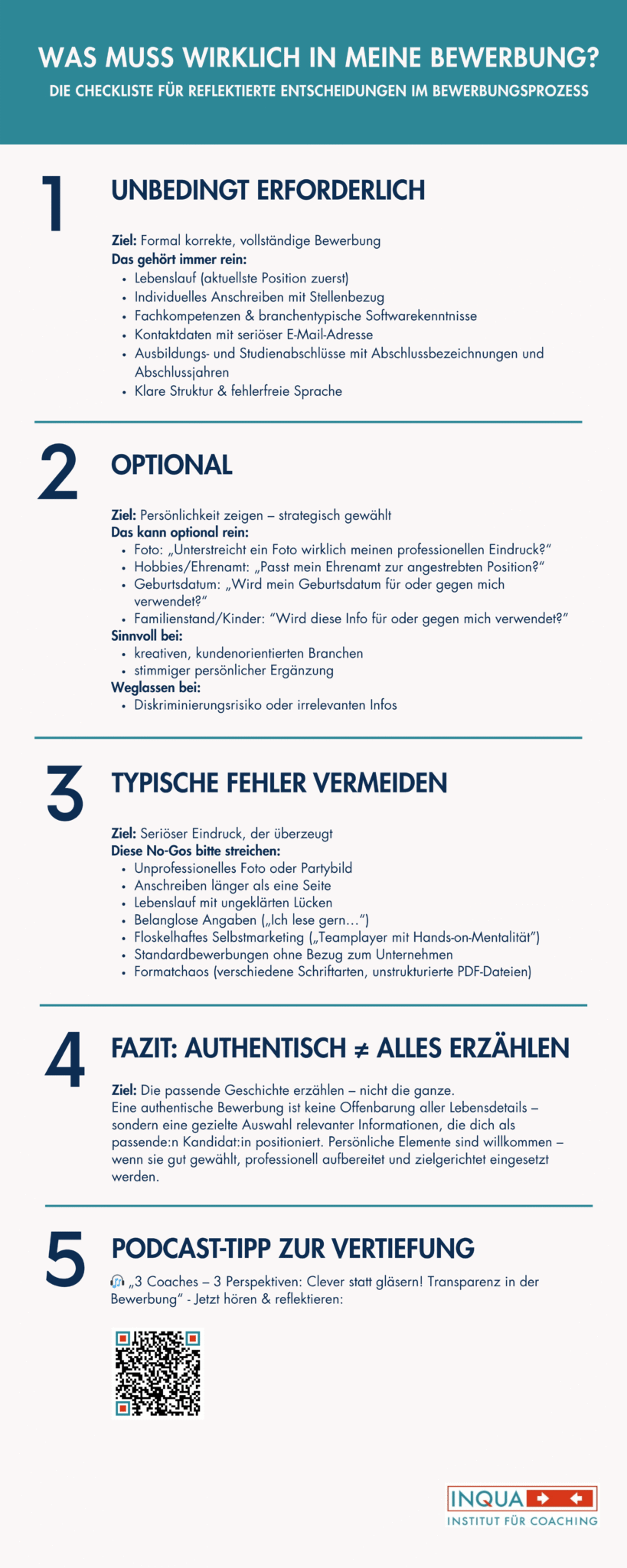 Handout: Was muss wirklich in meine Bewerbung